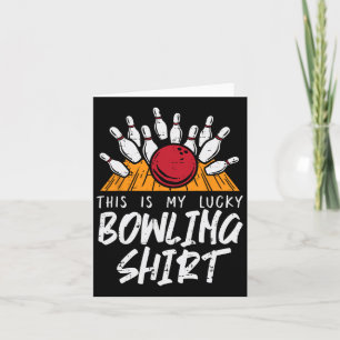 Tarjeta Esta Es Mi Lucky Bowling Shirt Bowler