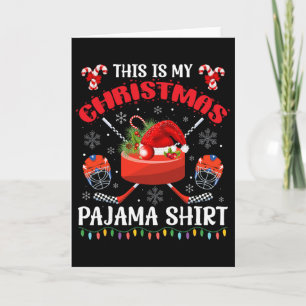 Tarjeta Esta Es Mi Navidad Patinaje Sobre Hielo Pijama Nav