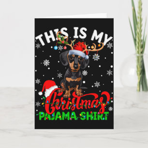 Tarjeta Esta Es Mi Perro Dachshund Fea Camiseta De Navidad