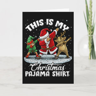 Tarjeta Esta Es Mi Pijama De Navidad Santa Elfo Dabbing Pa