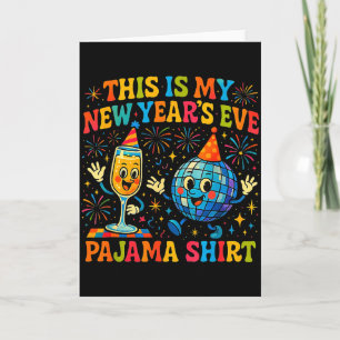 Tarjeta Esta es mi pijama divertida de Nochevieja regalo r