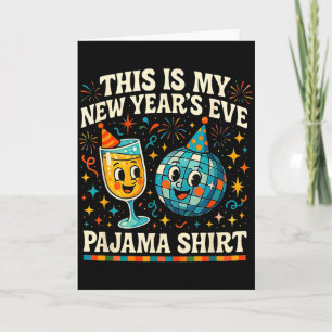 Tarjeta Esta es mi pijama divertida de Nochevieja regalo r