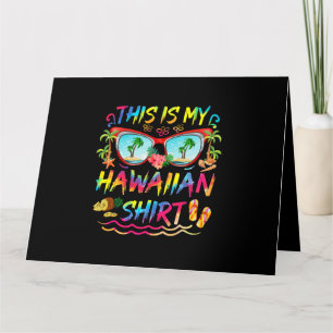 Tarjeta Esta Es Mi Playa Hawaii De Camisas Luau Aloha Hawa