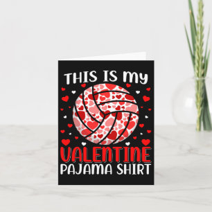 Tarjeta Esta Es Mi Valentín Pijama De Voleibol Lindo Valen