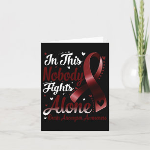 Tarjeta Esta familia nadie lucha solo Aneurisma Cerebral C