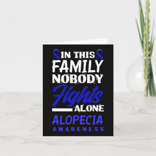 Tarjeta Esta familia nadie lucha solo Conciencia de Alopec
