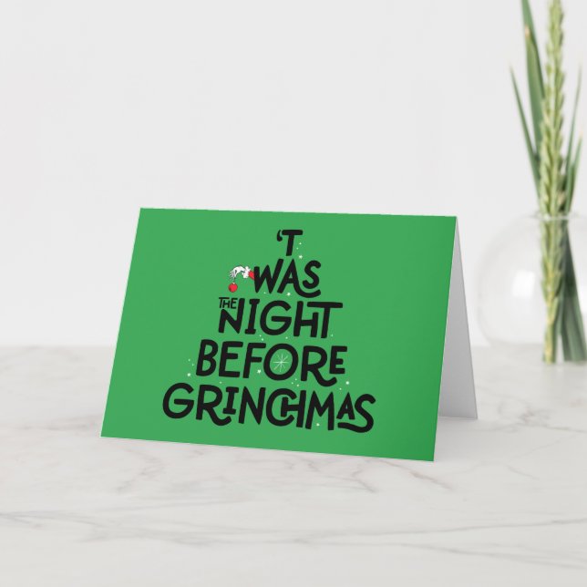 Tarjeta "Esta fue la noche antes de la Navidad (Anverso)