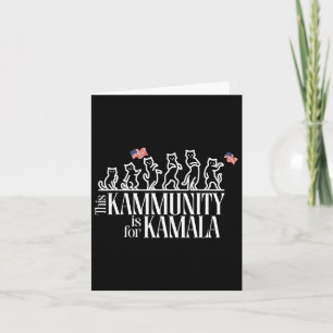 Tarjeta Esta Kamunidad Es Para Kamala Patriótica Gatos Ame