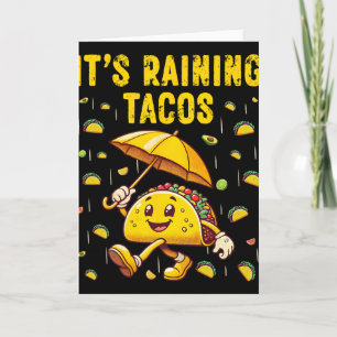 Tarjeta Está Lloviendo Tacos Chicas Niños Amantes de Tacos