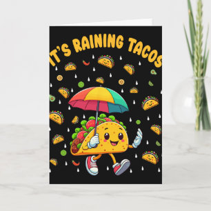Tarjeta Está Lloviendo Tacos Chistoso Amantes de Tacos Niñ