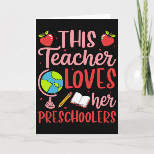 Tarjeta Esta maestra ama a sus alumnos de preescolar el dí