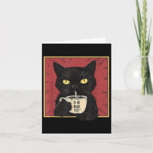 Tarjeta ¿Está Muerto Vintage Y Es Un Gato Divertido?