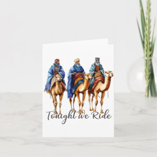Tarjeta Esta Noche Cabalgamos Navidad, 3 Reyes Magos Diver