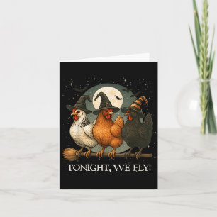 Tarjeta Esta noche volamos Funny Chicken Soky Season Farm