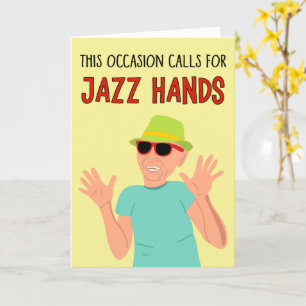 Tarjeta Esta ocasión llama a manos de jazz Felicitaciones