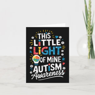 Tarjeta Esta pequeña luz de la conciencia del autismo en e