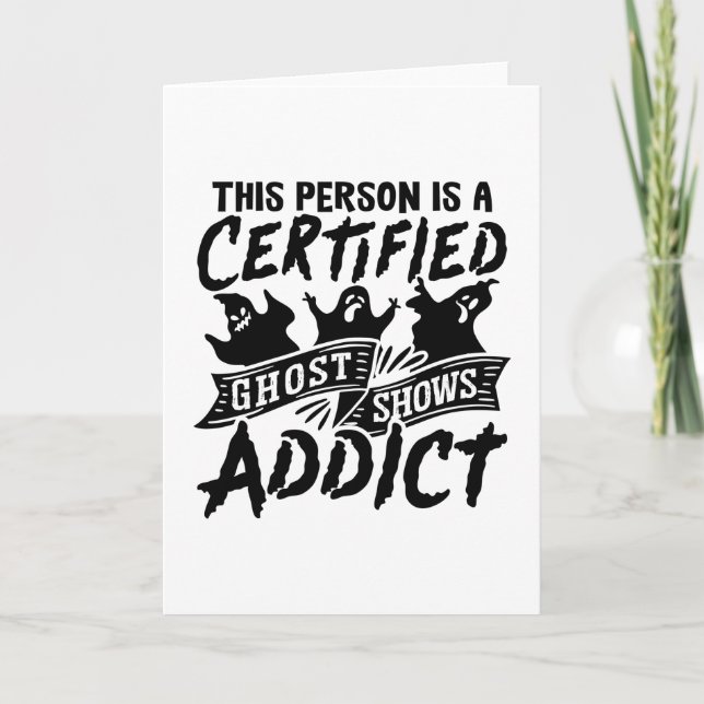 Tarjeta Esta persona está certificada como cacería fantasm (Anverso)