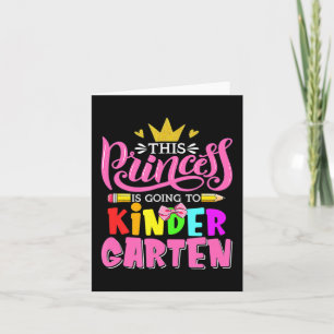 Tarjeta Esta Princesa Va Al Jardín De Infantes De Vuelta A