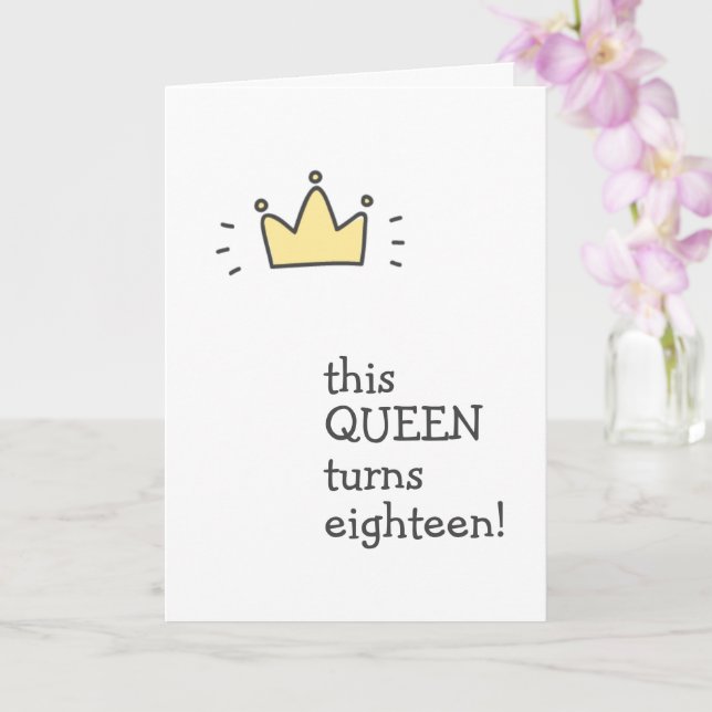 Tarjeta ¡Esta REINA cumple quince años! Cumpleaños lindo (Orquídea)