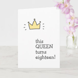 Tarjeta ¡Esta REINA cumple quince años! Cumpleaños lindo