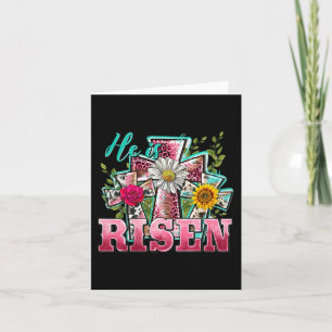 Tarjeta Está Risen Leopard Feliz Día de Pascua Christian J