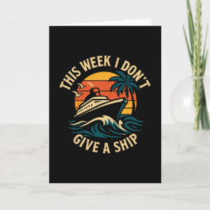 Tarjeta Esta Semana No Me Importa Un Crucero De Barco Dive