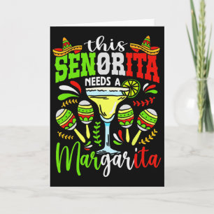 Tarjeta Esta Señorita Necesita Una Fiesta De Margarita Méx