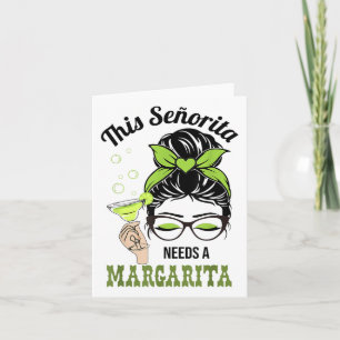 Tarjeta Esta señorita Necesita Una Margarita Desordenada B