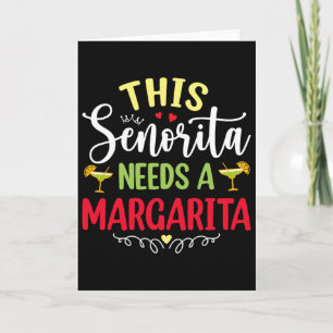 Tarjeta Esta Señorita Necesita Una Margarita Divertido Cin