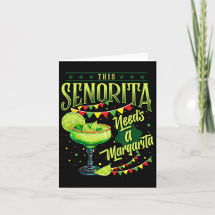 Tarjeta Esta Señorita Necesita Una Margarita Divertido Cin