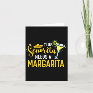 Tarjeta Esta Señorita Necesita Una Margarita Fiesta México