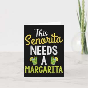 Tarjeta Esta Señorita Necesita Una Margarita Mujer Diverti