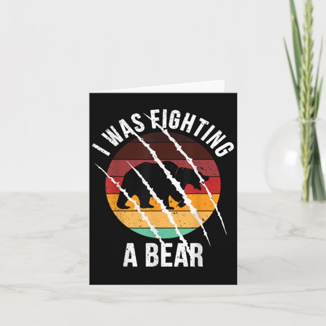 Tarjeta Estaba Luchando Contra Un Lesiones Graciosas De Os (Anverso)