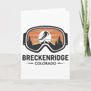 Tarjeta Estación de esquí Breckenridge Colorado Retro Ski