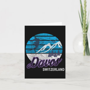 Tarjeta Estación de esquí de los Alpes Suizos de Davos - S