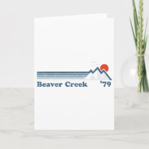 Tarjeta Estación de Esquí Retro Beaver Creek Colorado Snow