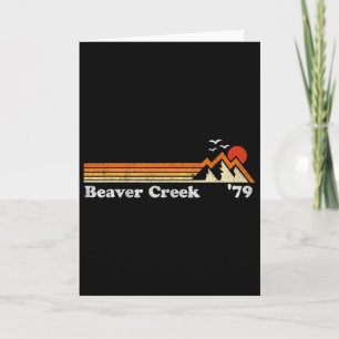 Tarjeta Estación de Esquí Retro Beaver Creek Colorado Snow