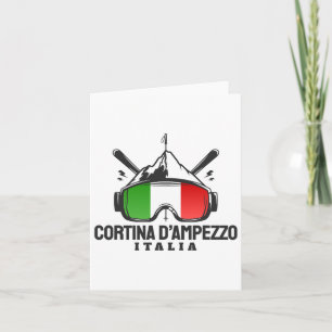 Tarjeta Estación de esquí Retro Cortina D'ampezzo Italia