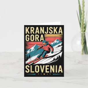 Tarjeta Estación de esquí Retro Kranjska Gora Eslovenia, F