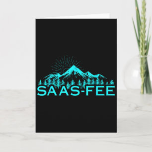 Tarjeta Estación de esquí Saas-fee Alpes suizos Esquí Suiz