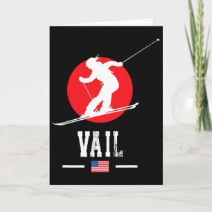 Tarjeta Estación De Esquí Vail Usa Montañas Rocosas Esquí