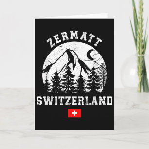Tarjeta Estación de esquí Zermatt Suiza Alpes Esquí alpino