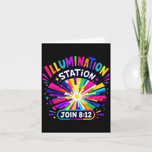 Tarjeta estación de iluminación cristiana tripulación vbs 