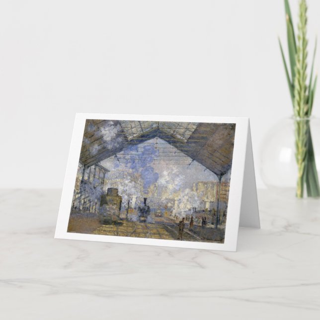 Tarjeta Estación de Saint-Lazare, Monet (Anverso)