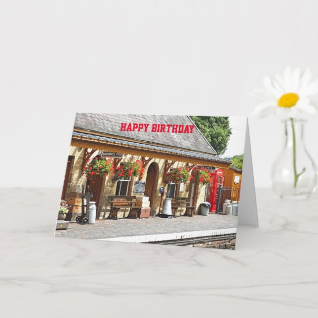 TARJETA ESTACIÓN DE TREN ANTIGUA (Planta pequeña)