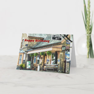 TARJETA ESTACIÓN DE TREN ANTIGUA REINO UNIDO