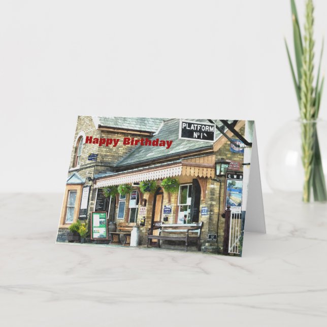 TARJETA ESTACIÓN DE TREN ANTIGUA REINO UNIDO (Anverso)