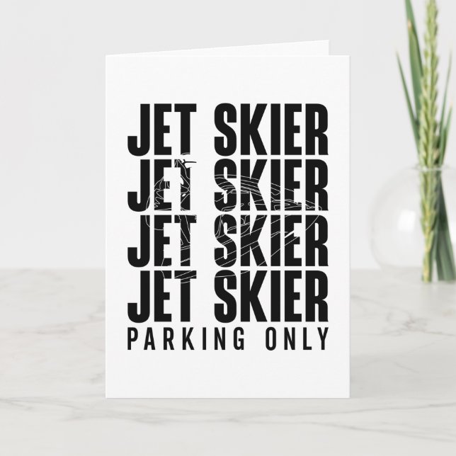 Tarjeta Estacionamiento de moto acuática sólo moto acuátic (Anverso)