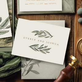 Tarjeta Estacionamiento personal romántico de Evergreen