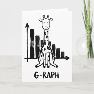 Tarjeta Estadísticas de gráfico de jirafa Maestra de matem
